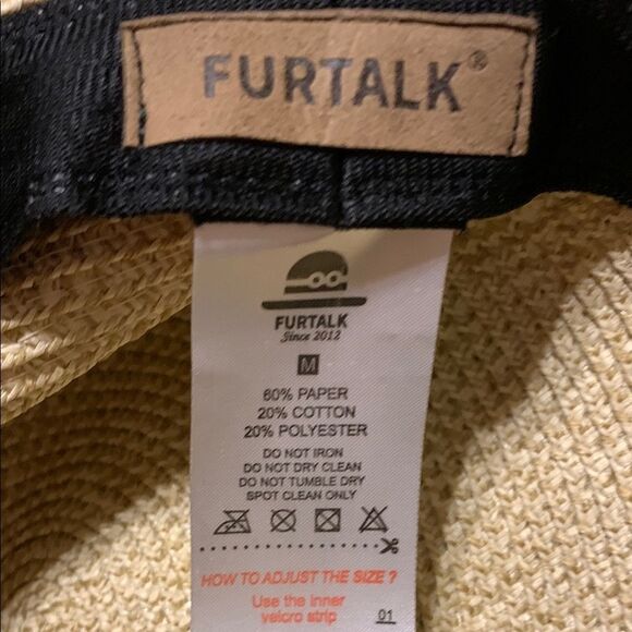 Furtalk UV Elegant Tan Hat with Black Ribbon - Picture 4 of 6